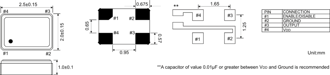 CERAMIC SPXO OSZILLATOR 2,5 X 2,0 MM