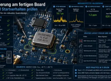Layout-Validierung am fertigen Board – Jitter, EMV und Startverhalten prüfen Layout-Validierung am fertigen Board – Jitter, EMV und Startverhalten prüfen