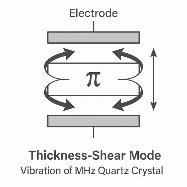 Vibration of MHz Quartz Crystal