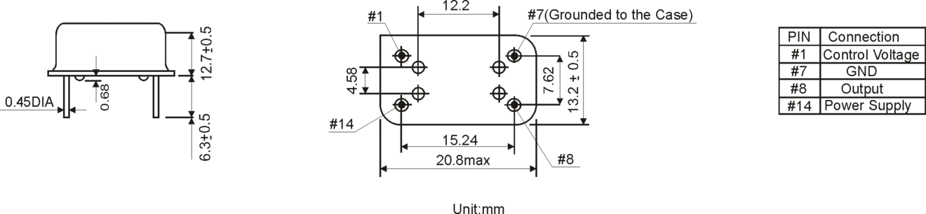 THT OCXO OSZILLATOR 20.8 x 13.2 mm THT OCXO OSZILLATOR 20.8 x 13.2 mm