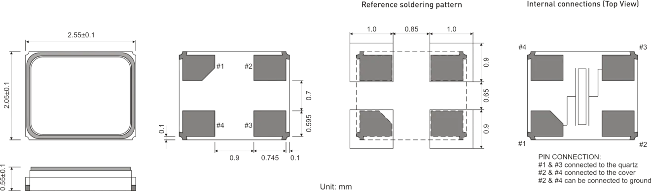 SMD QUARZ 2.5 x 2.0 mm 12.0 - 125.0MHz 