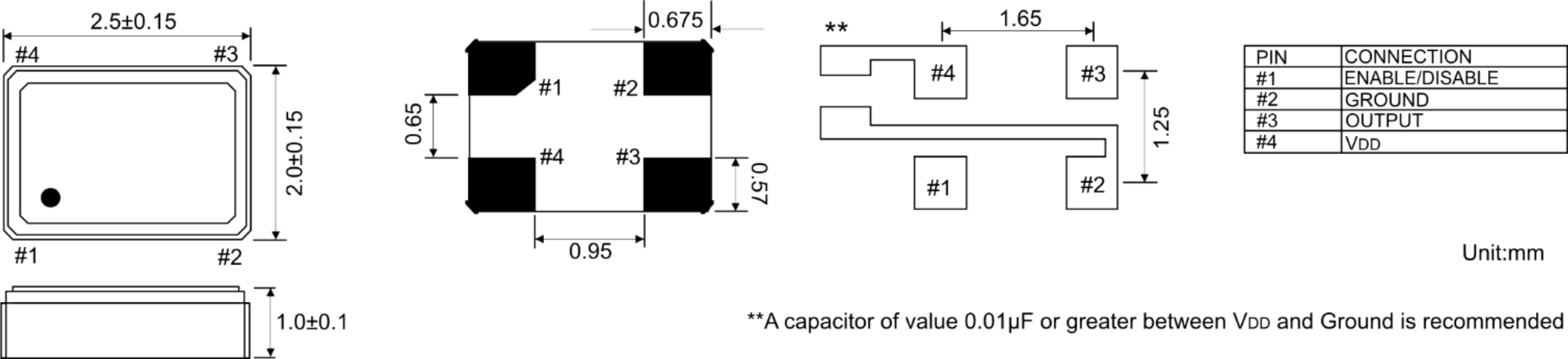 CERAMIC SPXO OSCILLATOR 2.5 x 2.0 mm 