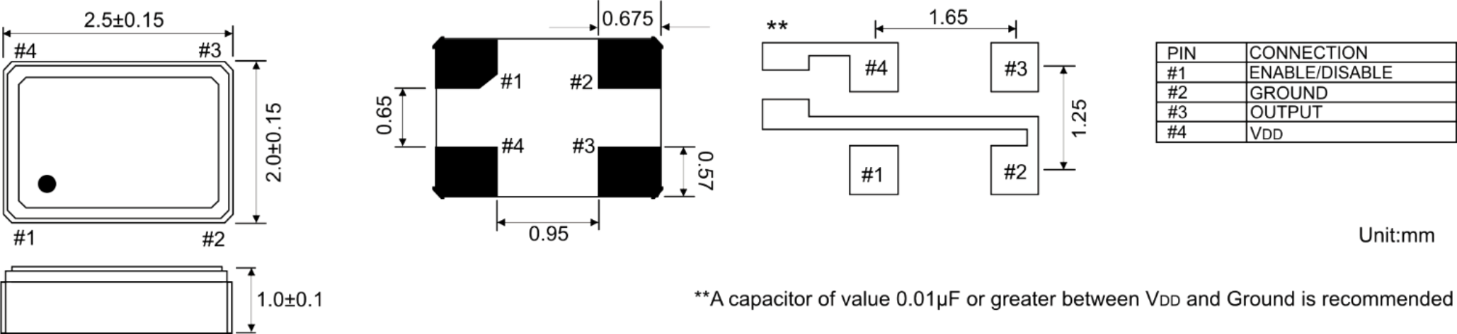 CERAMIC SPXO OSZILLATOR 2,5 X 2,0 MM