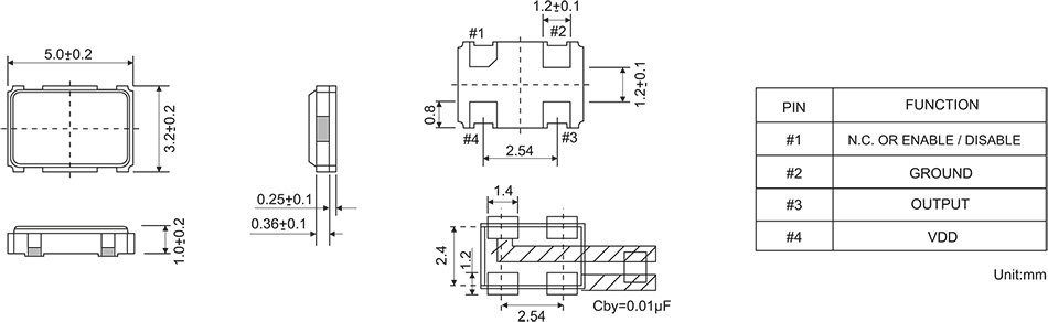 KERAMIK SMD SPXO OSZILLATOR 5,0 x 3,2 mm  