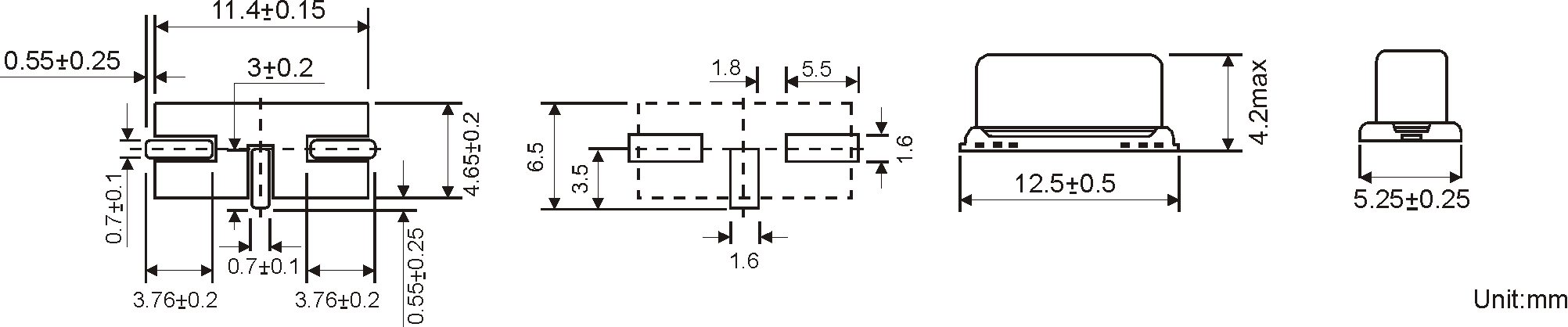 SMD QUARTZ CRYSTAL HC-49/US-GSMD 3.5 - 80.0MHz SMD QUARTZ CRYSTAL HC-49/US-GSMD 3.5 - 80.0MHz