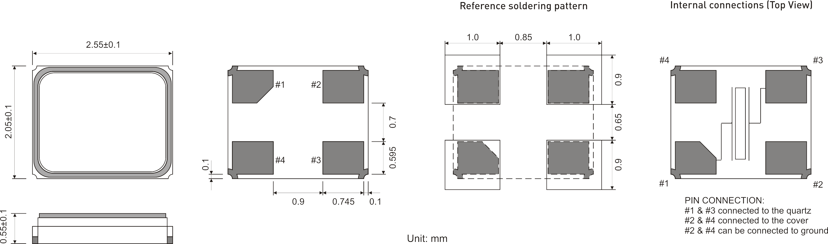 SMD QUARZ 2.5 x 2.0 mm 12.0 - 125.0MHz 